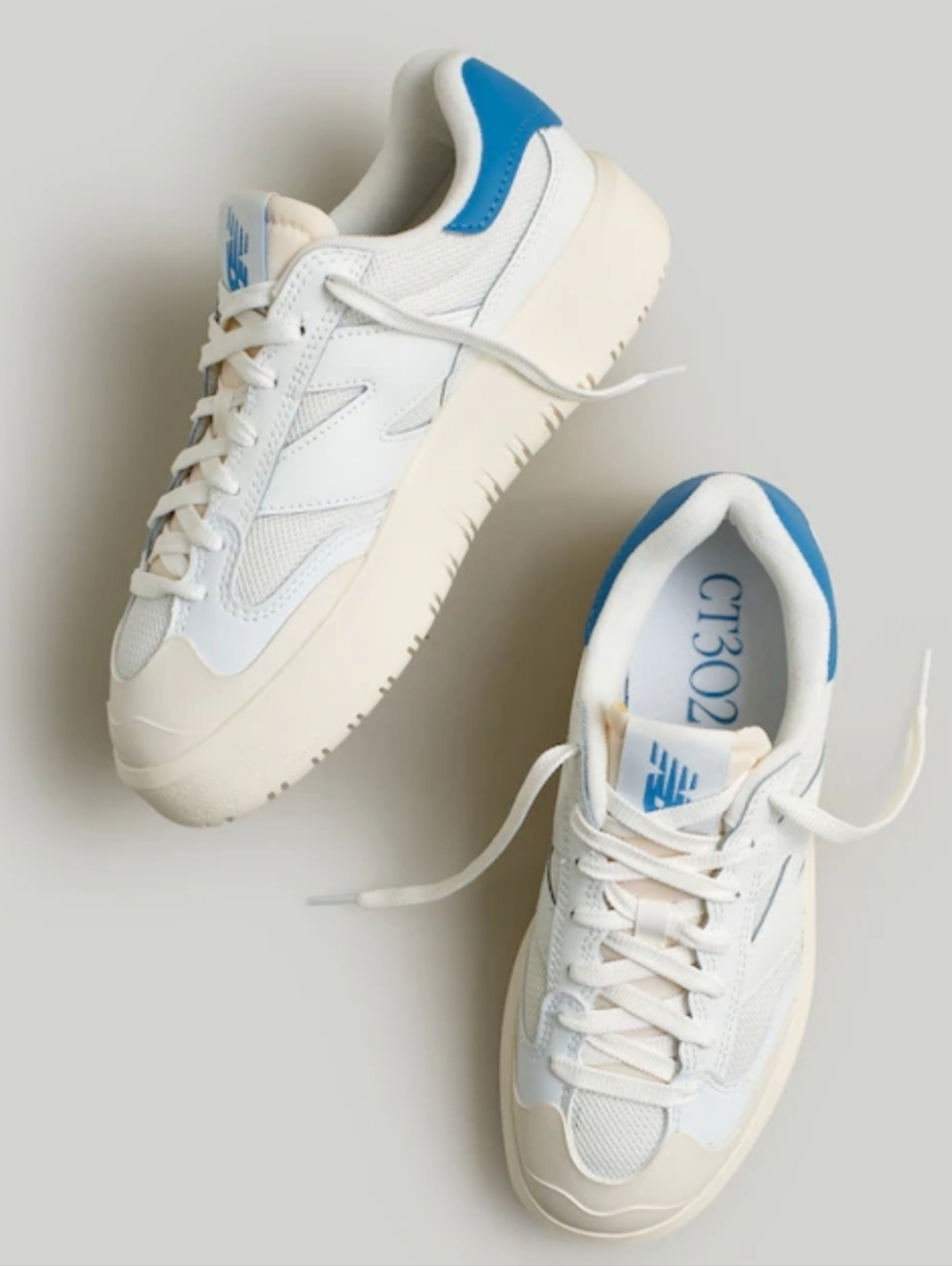 New Balance CT302 platform sneakers - White, Heritage Blue, Sea Salt